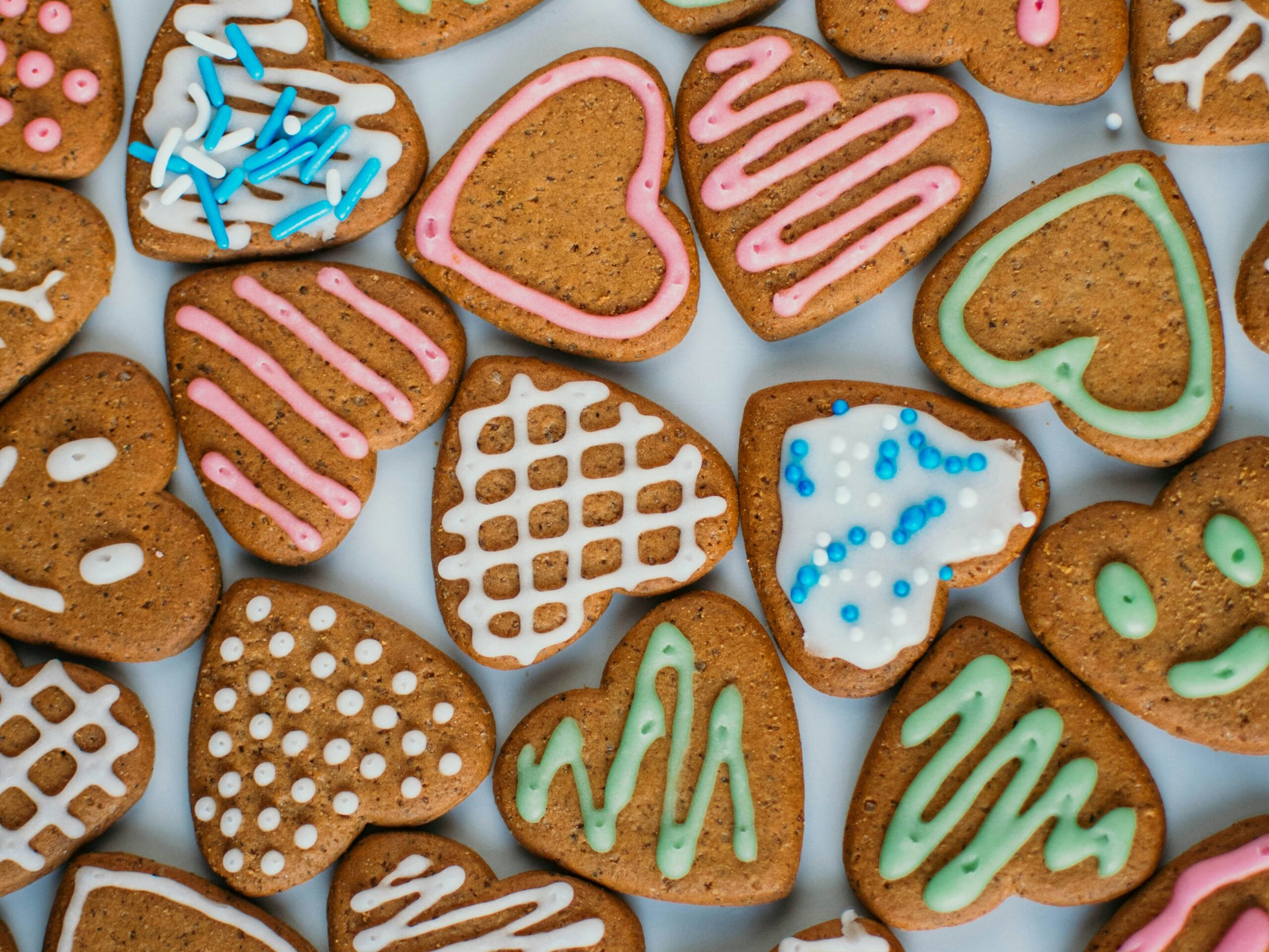 Biscotti pan di zenzero a forma di cuore